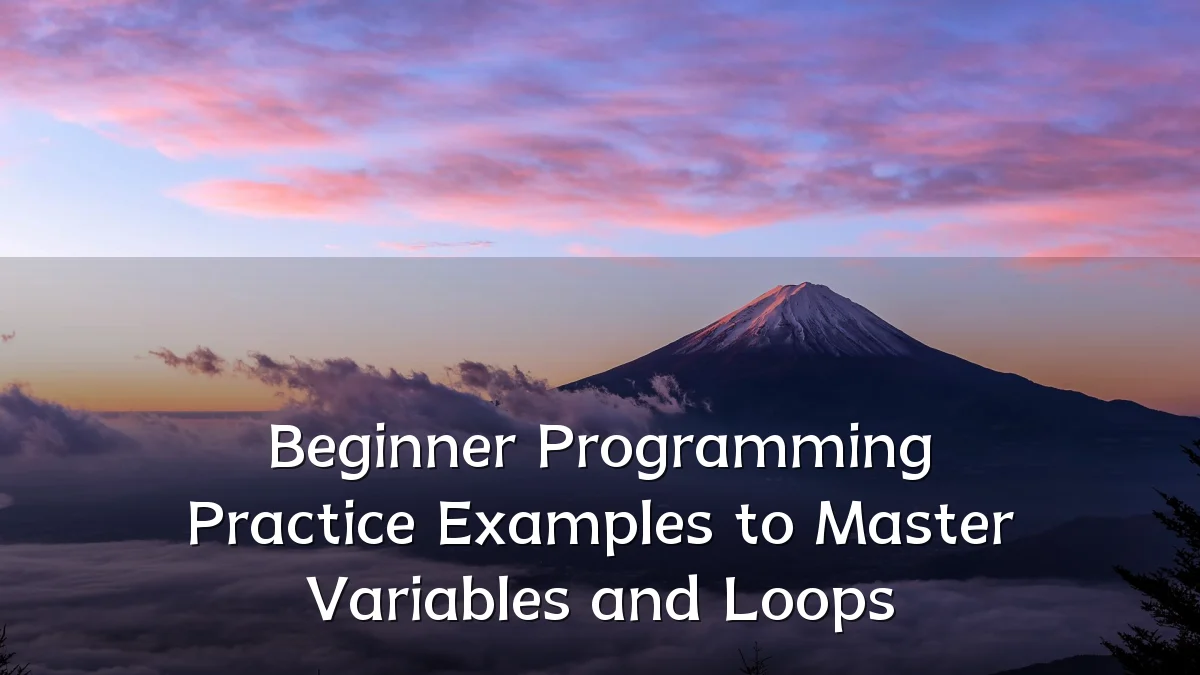 Beginner Programming Practice Examples to Master Variables and Loops