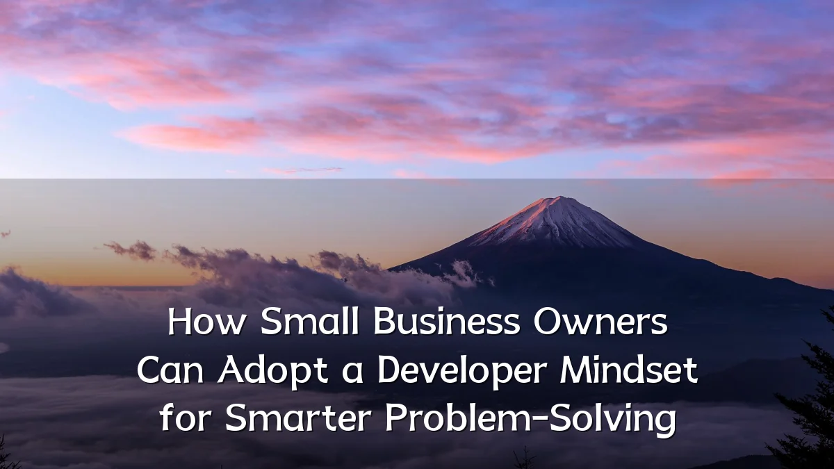 How Small Business Owners Can Adopt a Developer Mindset for Smarter Problem-Solving