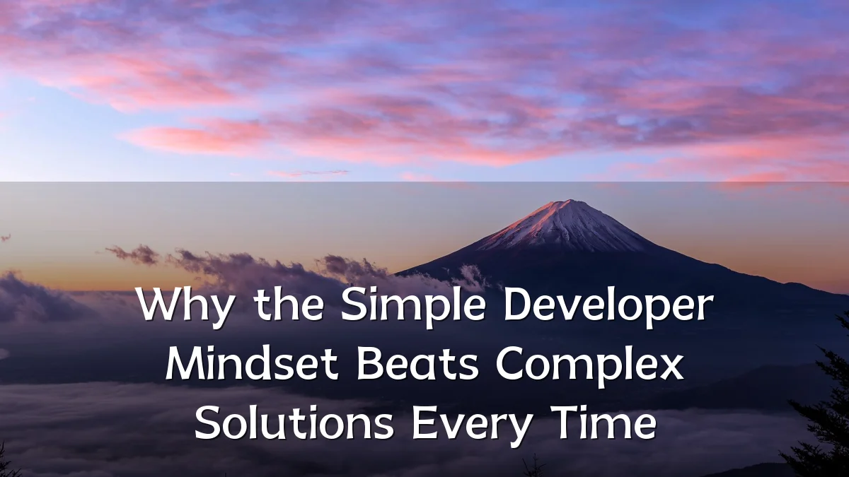 Why the Simple Developer Mindset Beats Complex Solutions Every Time