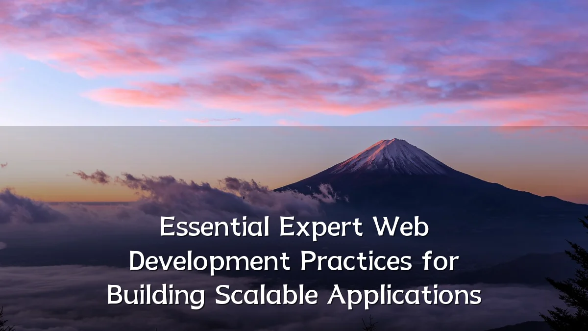 Essential Expert Web Development Practices for Building Scalable Applications