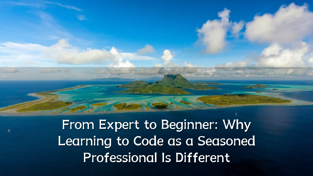 From Expert to Beginner: Why Learning to Code as a Seasoned Professional Is Different