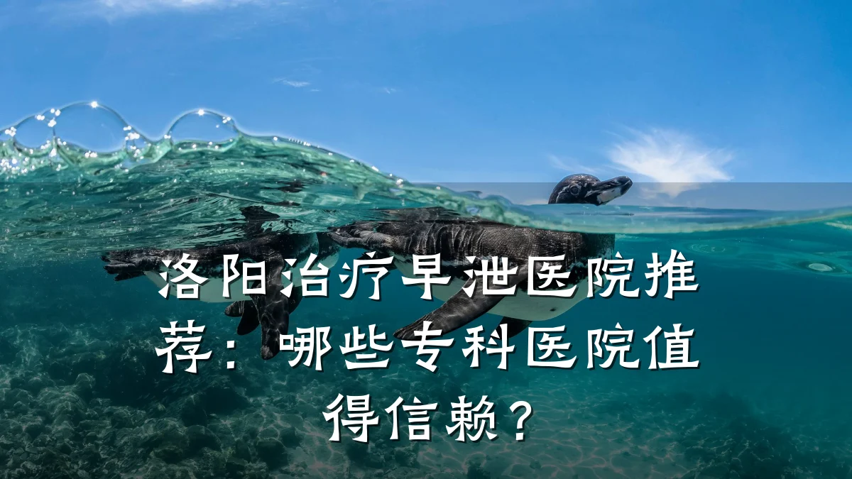 洛阳治疗早泄医院推荐:哪些专科医院值得信赖?